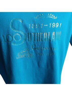 T-shirt Single Stitch XL Vintage Mens Nebraska Centennial Blue Hanes 1990's  USA